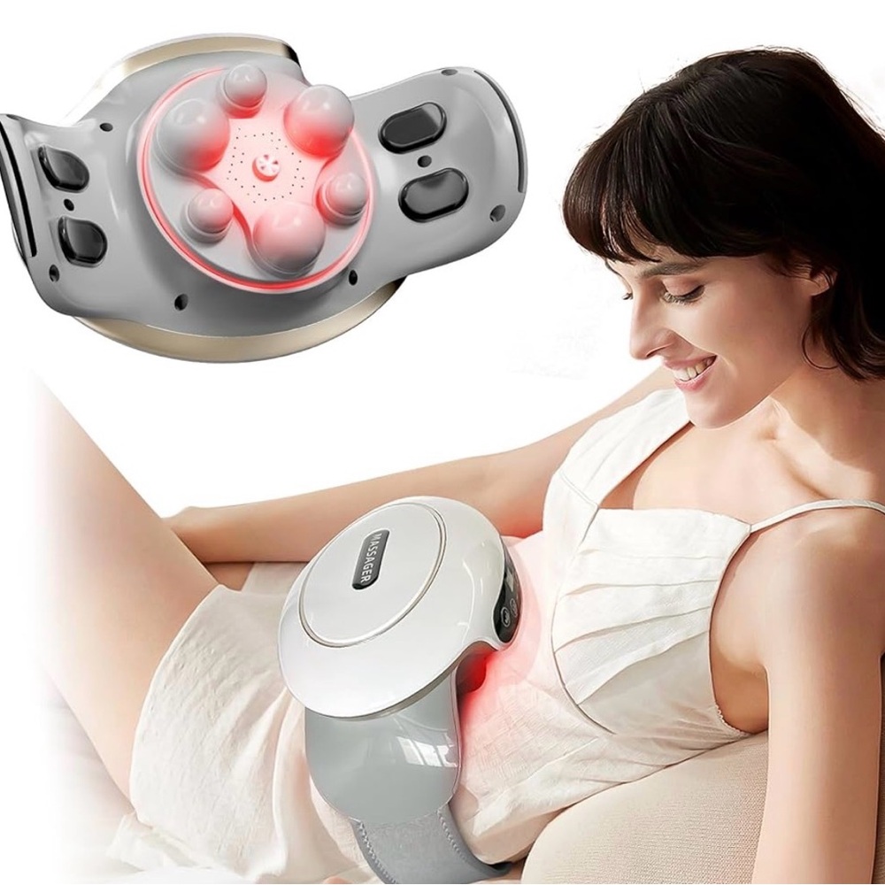 Abdominal Massage Belt with Red LED Heat